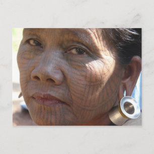 Tattoo Face Postkarte