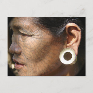 Tattoo Face Postkarte