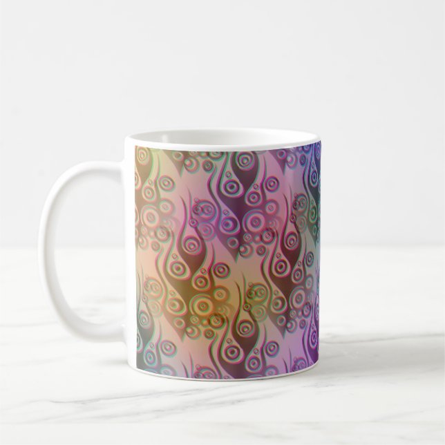 Tattoo Flammen & Kreise Muster + Ihr Backgr. Tasse (Links)