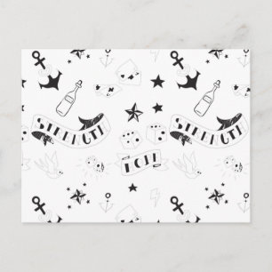 Tattoo-Flash-Hope-Aufkleber Feiertagspostkarte