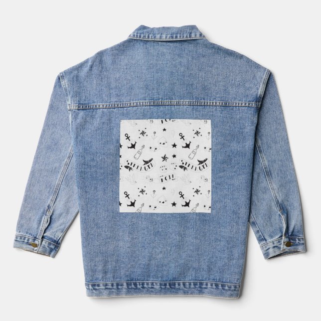Tattoo-Flash-Hope-Aufkleber Jeansjacke (Rückseite)