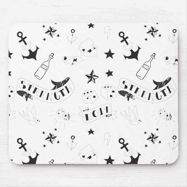 Tattoo-Flash-Hope-Aufkleber Mousepad (Vorne)