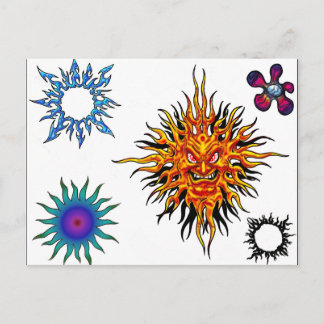 Tattoo Flash Postcard Postkarte