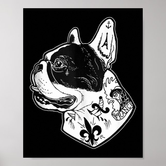 Tattoo French Bulldog Tank Poster (Vorne)