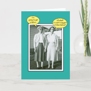 Tattoo Fun Einen Namen oder Alter Geburtstagsgrüße Karte