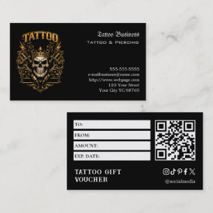 Tattoo-Geschenkgutschein Visitenkarte