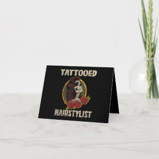 Tattoo Gift I Skull Women Friseur Karte