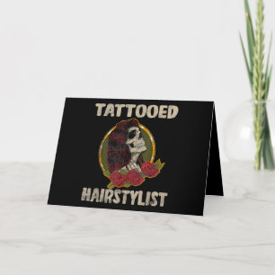 Tattoo Gift I Skull Women Friseur Karte