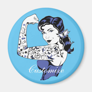 Tattoo Girl Arm Up Thunder_Cove Magnet