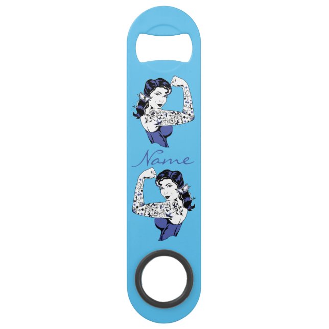 Tattoo Girl Arm Up Thunder_Cove Speed Flaschenöffner (Vorderseite)