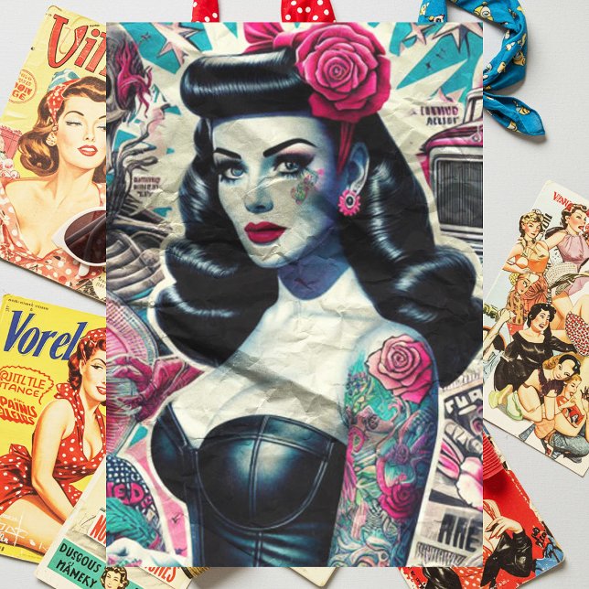 Tattoo Goth Girl Seidenpapier (Von Creator hochgeladen)