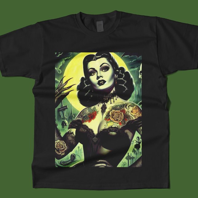 Tattoo Goth Woman T-Shirt (Von Creator hochgeladen)
