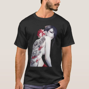 Tattoo Irezumi Weibliche japanische Drache asiatis T-Shirt