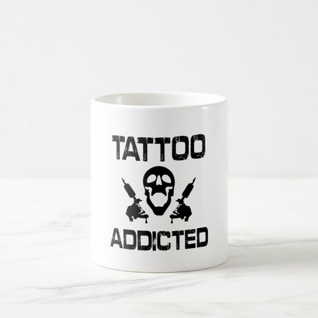 TATTOO IST LIFE T - Shirt Kaffee Tasse (Mittel)