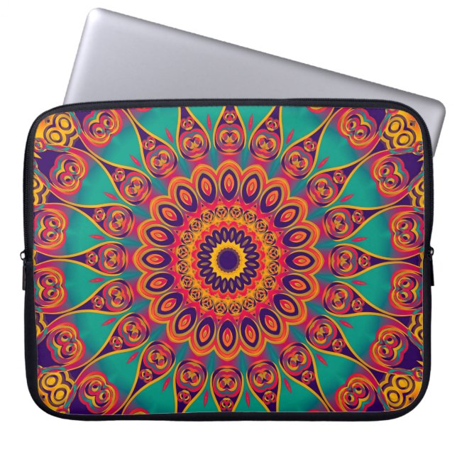 Tattoo Kaleidoscope Fraktal Laptopschutzhülle (Vorderseite)