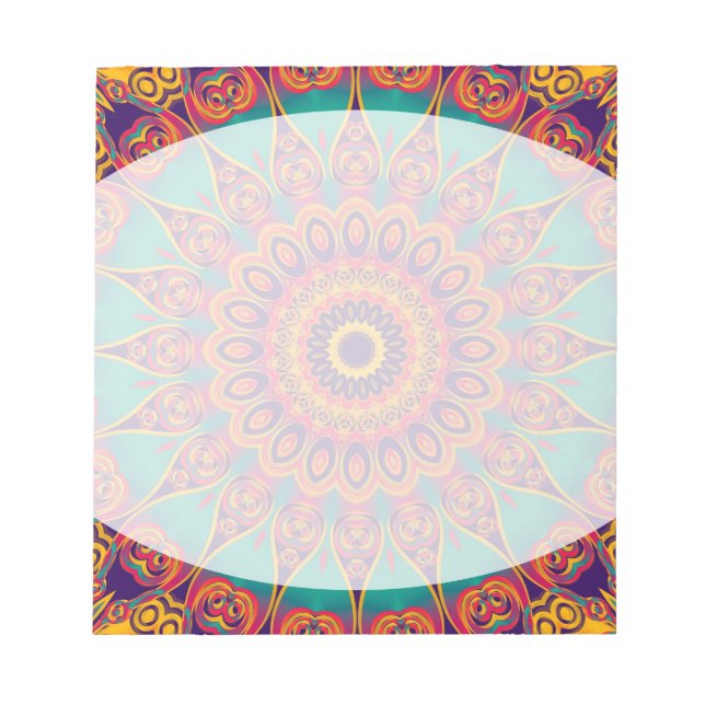 Tattoo Kaleidoscope Fraktal Notizblock (Vorderseite)