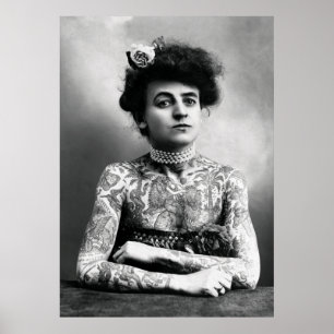 TATTOO LADY 1900 POSTER
