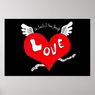 Tattoo Liebe Herzplakat Poster