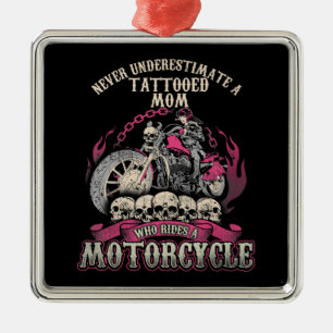 Tattoo Mama Biker nie unterschätzen Motorrad Ornament Aus Metall