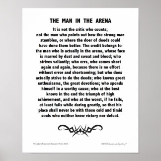 Tattoo-Mann in der Arena Poster