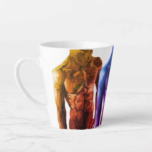 Tattoo männlicher Torso 2 Kaffeetasse Milchtasse (Links)