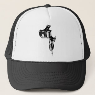 Tattoo-Maschinenpistole-Schablonendesign-Shirts Truckerkappe