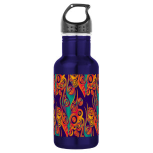 Tattoo Pattern Art - Flammen & Kreise Trinkflasche