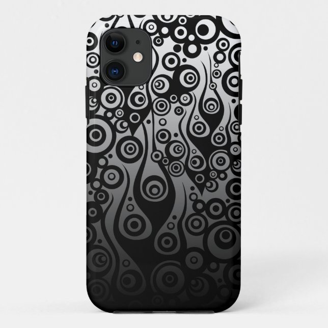 Tattoo Pattern ART - Schwarze Flammen & Kreise Case-Mate iPhone Hülle (Rückseite)