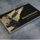 Tattoo & Piercing Tattoo Gun & Gold Pinselstrich Visitenkarte<br><div class="desc">Tattoo & Piercing Black Tattoo Gun Moderne Gold Brush Stroke Business Cards.</div>