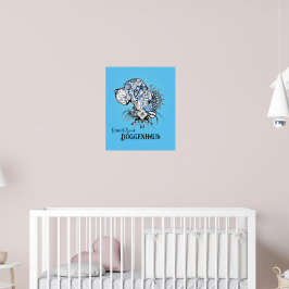 Tattoo Poster "Great dane" Head Illustration