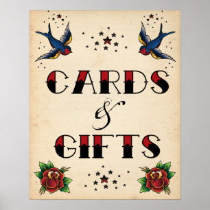 Tattoo Rockabilly Vintage Karten und Geschenke Sch Poster