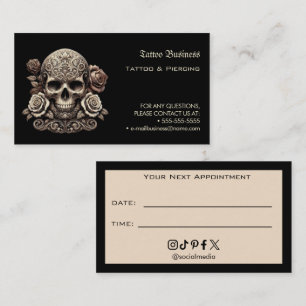 Tattoo-Salon-Termin-Erinnerung Visitenkarte