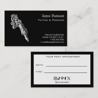 Tattoo-Salon-Termin-Erinnerung Visitenkarte
