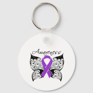 Tattoo-Schmetterling-Bewusstsein - Crohn-Krankheit Schlüsselanhänger