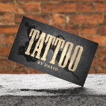 Tattoo Shop Tattoo Gun Vintag Gold Typografie Visitenkarte<br><div class="desc">Tattoo Shop Tattoo Gun Vintage Gold Typografie Business Cards.</div>
