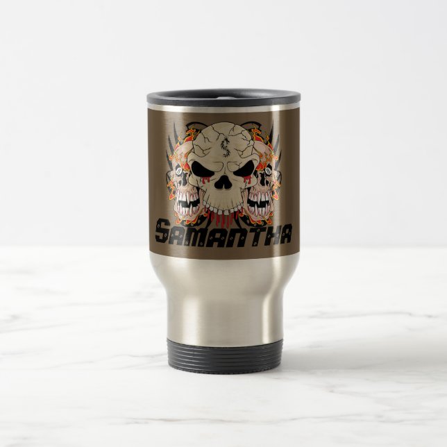 Tattoo Skull 15 oz. Reisebusch Reisebecher (Mittel)