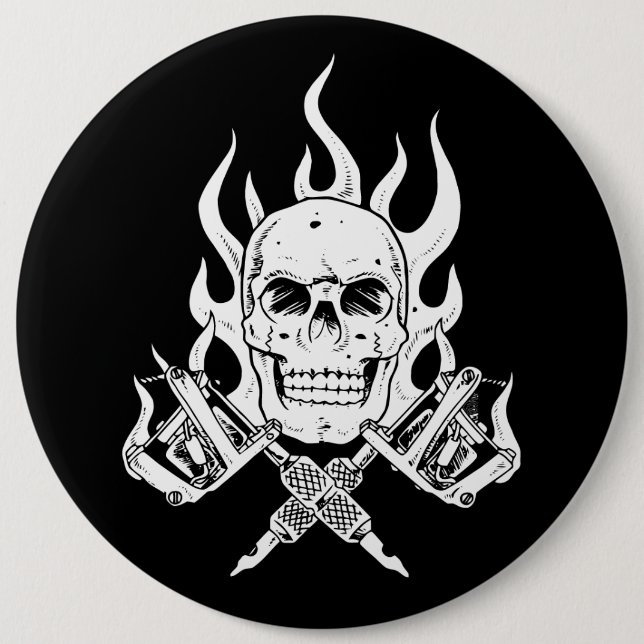 Tattoo Skull Button (Vorderseite)
