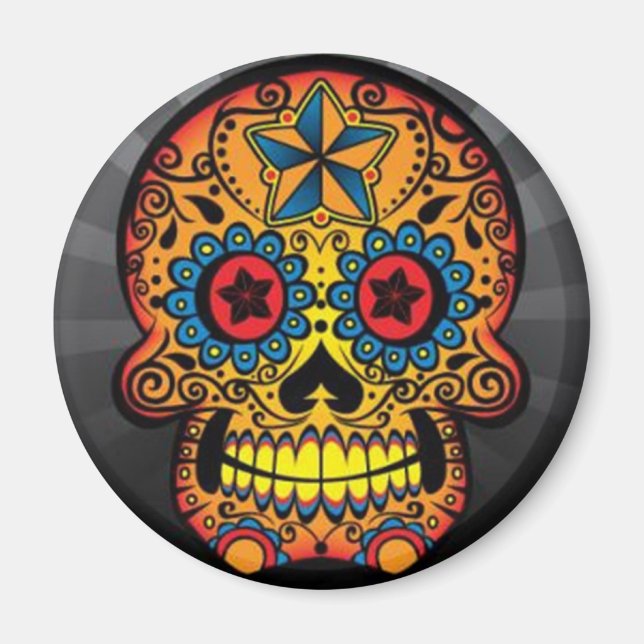 Tattoo Skull Magnet (Vorne)