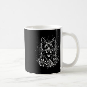 Tattoo-Stil-Liebhaber Deutscher Schäferhund Retro- Kaffeetasse