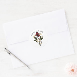 Tattoo-Stil-Rose Runder Aufkleber