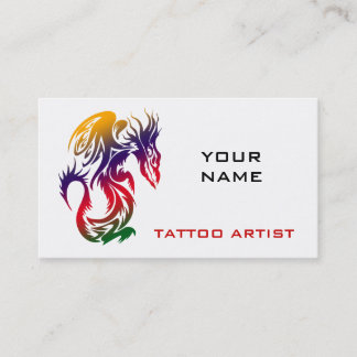 Tattoo Studio Business Cards Dragon Visitenkarte