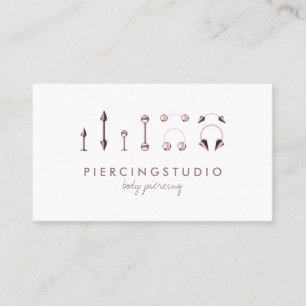 Tattoo-Studio Piercing Rose Gold Visitenkarte