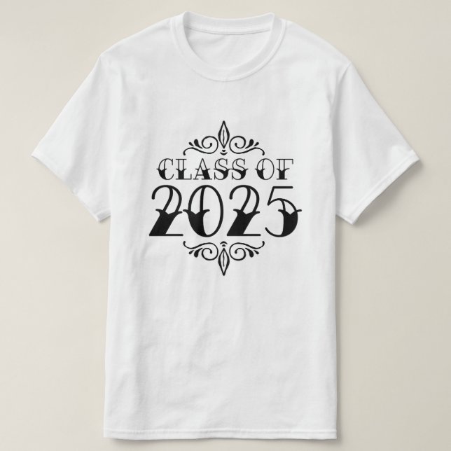 Tattoo Style Class of 2025 Abschluss T-Shirt (Design vorne)