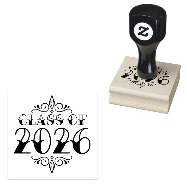 Tattoo Style Class of 2026 Abschluss Gummistempel (Stempel)