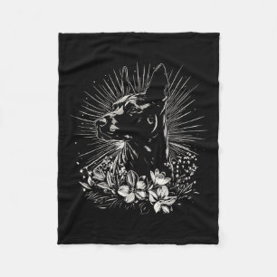 Tattoo Style Lover Belgisch Malinois Retro Dog _1 Fleecedecke