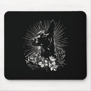 Tattoo Style Lover Belgisch Malinois Retro Dog _1 Mousepad