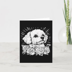 Tattoo Style Lover Bichon Frise Retro Dog Karte