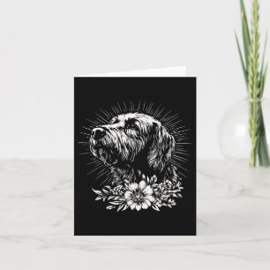Tattoo Style Lover Briard Retro Dog _1 Karte