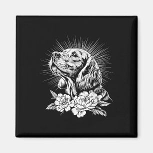 Tattoo Style Lover Er Spaniel Retro Dog Magnet