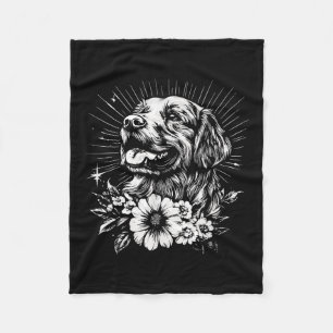 Tattoo Style Lover Golden Retriever Retriever Retr Fleecedecke